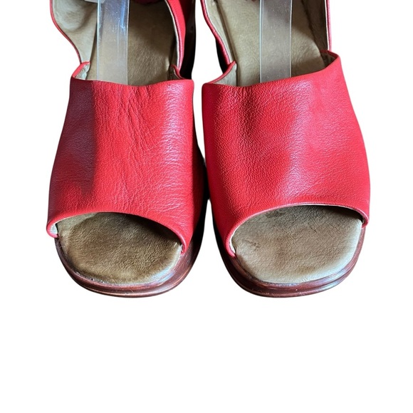 Fly London Red Leather Hert Sandals Women’s EU 41 / US 10.5 - Picture 5 of 15